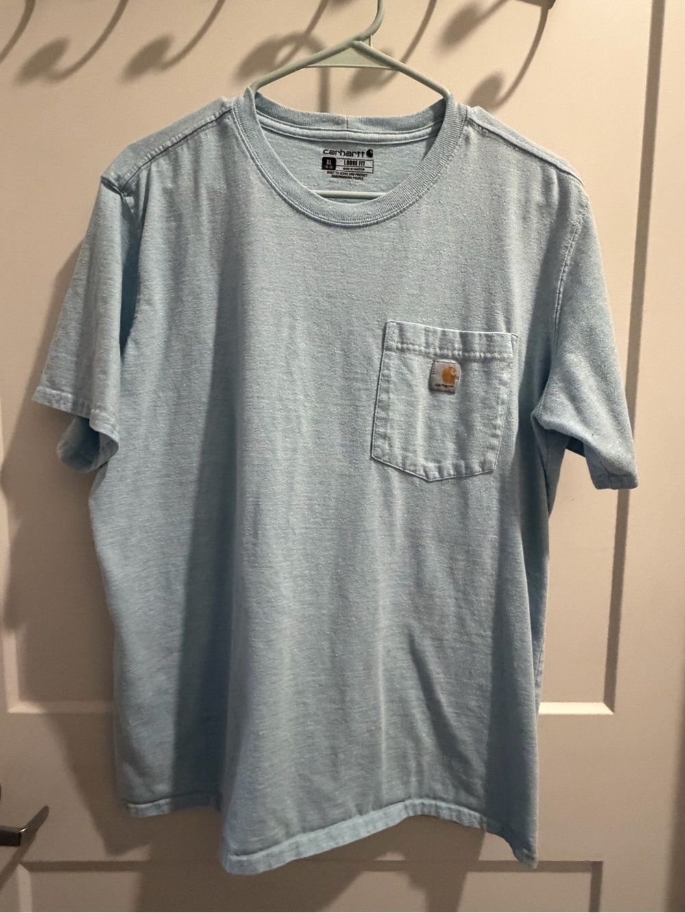Carhartt Men’s Pale Blue Short-Sleeve Pocket Tee